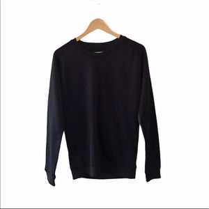 Zara black long sleeve crewneck sweater M